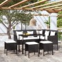 L-förmige Sofagarnitur 5 Stück synthetische Rattankissen schwarz von vidaXL, Gartensets - Ref: Foro24-318578, Preis: 346,00 €...