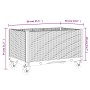 Jardinera con ruedas PP azul gris 80x50x54 cm von , Töpfe und Pflanzgefäße - Ref: Foro24-367976, Preis: 126,18 €, Rabatt: %