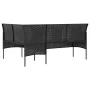L-förmige Sofagarnitur 5 Stück synthetische Rattankissen schwarz von vidaXL, Gartensets - Ref: Foro24-318578, Preis: 340,54 €...