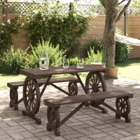 Juego de comedor de jardín 3 piezas madera maciza de abeto de , Conjuntos de jardín - Ref: Foro24-3207138, Precio: 274,19 €, ...