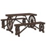 Juego de comedor de jardín 3 piezas madera maciza de abeto de , Conjuntos de jardín - Ref: Foro24-3207138, Precio: 274,19 €, ...