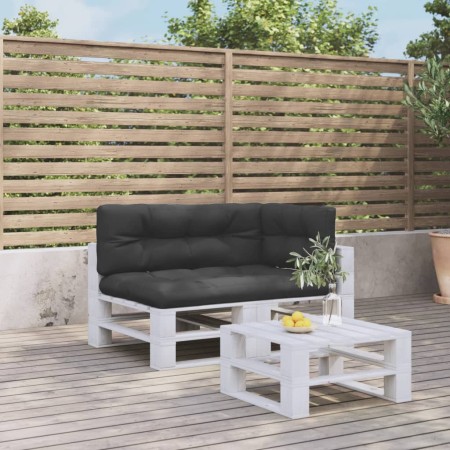 Cojines para palets 3 piezas tela negro von , Kissen für Stühle und Sofas - Ref: Foro24-3217127, Preis: 95,48 €, Rabatt: %