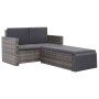 Set de muebles de jardín 2 pzas y cojines ratán sintético gris | Foro24.es | Tu tienda online para hogar, jardín y más Foro24.es