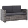 Set de muebles de jardín 2 pzas y cojines ratán sintético gris | Foro24.es | Tu tienda online para hogar, jardín y más Foro24.es