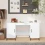Schreibtisch aus glänzendem weißem Sperrholz 140x50x75 cm von vidaXL, Schreibtische - Ref: Foro24-812777, Preis: 119,12 €, Ra...