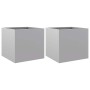 Jardineras 2 unidades acero corten plateado 32x30x29 cm by , Pots and planters - Ref: Foro24-841546, Price: 47,29 €, Discount: %