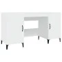 Schreibtisch aus glänzendem weißem Sperrholz 140x50x75 cm von vidaXL, Schreibtische - Ref: Foro24-812777, Preis: 119,12 €, Ra...