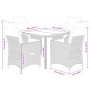 Set comedor de jardín 5 piezas con cojines ratán sintético gris de , Conjuntos de jardín - Ref: Foro24-3276736, Precio: 539,0...