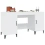 Schreibtisch aus glänzendem weißem Sperrholz 140x50x75 cm von vidaXL, Schreibtische - Ref: Foro24-812777, Preis: 119,12 €, Ra...