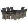 Set comedor jardín 9 pzas y cojines ratán sintético gris by , Garden sets - Ref: Foro24-3276743, Price: 1,00 €, Discount: %