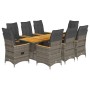 Set comedor jardín 9 pzas y cojines ratán sintético gris de , Conjuntos de jardín - Ref: Foro24-3276853, Precio: 1,00 €