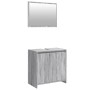 Set de muebles de baño 2 pzas madera contrachapada gris sonoma de , Muebles de baño - Ref: Foro24-835698, Precio: 104,23 €, D...