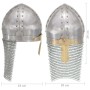 Réplica casco de caballero cruzado antiguo LARP acero plateado de , Armas coleccionables - Ref: Foro24-286222, Precio: 55,18 ...