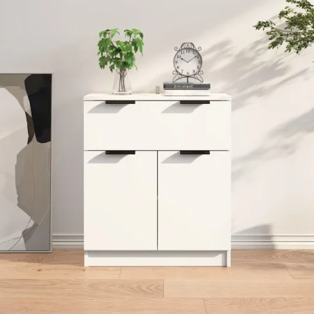 Weißes Sperrholz-Sideboard 60x30x70 cm von vidaXL, Sideboards - Ref: Foro24-811088, Preis: 82,89 €, Rabatt: %