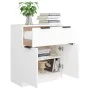 Weißes Sperrholz-Sideboard 60x30x70 cm von vidaXL, Sideboards - Ref: Foro24-811088, Preis: 82,89 €, Rabatt: %
