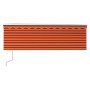 Toldo retráctil automático con persiana naranja/marrón 4,5x3 m