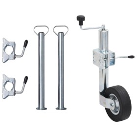 Rueda de remolque 2 tubos soporte 3 abrazaderas divididas 60 mm by , Trailers for goods and transport - Ref: Foro24-3281610, ...