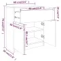 White plywood sideboard 60x30x70 cm by vidaXL, Sideboards - Ref: Foro24-811088, Price: 88,31 €, Discount: %