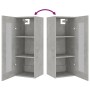 Betongrauer Hängewandschrank 34,5x34x90 cm von vidaXL, Sideboards - Ref: Foro24-812460, Preis: 61,52 €, Rabatt: %
