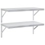 Estantes de pared 2 uds acero inoxidable plateado 75x40 cm by , Shelves and shelves - Ref: Foro24-3214505, Price: 66,39 €, Di...