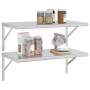Estantes de pared 2 uds acero inoxidable plateado 75x40 cm by , Shelves and shelves - Ref: Foro24-3214505, Price: 66,39 €, Di...