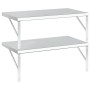 Estantes de pared 2 uds acero inoxidable plateado 75x40 cm by , Shelves and shelves - Ref: Foro24-3214505, Price: 66,39 €, Di...