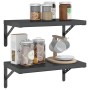 Estantes de pared 2 uds acero inoxidable negro 50x30 cm by , Shelves and shelves - Ref: Foro24-3214518, Price: 61,50 €, Disco...