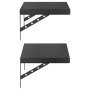 Estantes de pared 2 uds acero inoxidable negro 50x30 cm by , Shelves and shelves - Ref: Foro24-3214518, Price: 61,50 €, Disco...