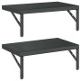 Estantes de pared 2 uds acero inoxidable negro 50x30 cm by , Shelves and shelves - Ref: Foro24-3214518, Price: 61,50 €, Disco...