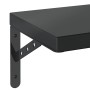 Estantes de pared 2 uds acero inoxidable negro 100x23,5 cm