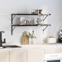 Estantes de pared 2 uds acero inoxidable negro 100x40 cm by , Shelves and shelves - Ref: Foro24-3214511, Price: 80,59 €, Disc...