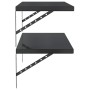 Estantes de pared 2 uds acero inoxidable negro 100x40 cm by , Shelves and shelves - Ref: Foro24-3214511, Price: 80,59 €, Disc...