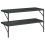 Estantes de pared 2 uds acero inoxidable negro 100x40 cm by , Shelves and shelves - Ref: Foro24-3214511, Price: 80,59 €, Disc...
