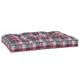 Cojín para sofá de palets tela a cuadros rojo 120x80x12 cm de , Cojines para sillas y sofás - Ref: Foro24-360526, Precio: 43,...