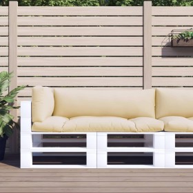 Cojines para sofá de palets 3 unidades tela beige von , Kissen für Stühle und Sofas - Ref: Foro24-360947, Preis: 68,96 €, Rab...