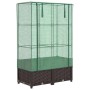 Arriate con cubierta invernadero aspecto ratán 80x40x138 cm de , Maceteros y jardineras - Ref: Foro24-4015800, Precio: 68,45 ...