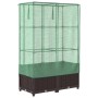 Arriate con cubierta invernadero aspecto ratán 80x40x138 cm de , Maceteros y jardineras - Ref: Foro24-4015800, Precio: 68,45 ...