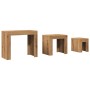 Mesas de centro apilables 3 uds madera ingeniería roble artisan | Foro24.es | Tu tienda online para hogar, jardín y más Foro24.es