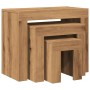 Mesas de centro apilables 3 uds madera ingeniería roble artisan | Foro24.es | Tu tienda online para hogar, jardín y más Foro24.es