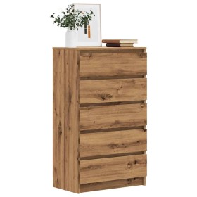 Cajonera de madera de ingeniería roble artisan 60x36x103 cm by , Sideboards - Ref: Foro24-855997, Price: 120,61 €, Discount: %
