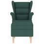 Sillón con reposapiés tela verde oscuro | Foro24.es | Tu tienda online para hogar, jardín y más Foro24.es