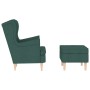 Sillón con reposapiés tela verde oscuro | Foro24.es | Tu tienda online para hogar, jardín y más Foro24.es