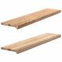 Alféizares de ventana 2 uds madera maciza roble sin tratar by , Marcos de ventanas - Ref: Foro24-4009113, Price: 92,53 €, Dis...