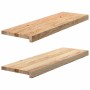 Peldaños escalera 2 uds sin tratar 80x25x2 cm de , Alfombrillas para escalones - Ref: Foro24-3283773, Precio: 60,71 €, Descue...