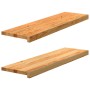 Peldaños de escalera 2 uds madera maciza roble marrón claro | Foro24.es | Tu tienda online para hogar, jardín y más Foro24.es