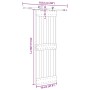 Puerta corredera con herrajes madera maciza de pino 70x210 cm von , Türen - Ref: Foro24-3332664, Preis: 155,98 €, Rabatt: %