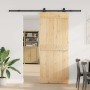 Puerta corredera con herrajes madera maciza de pino 85x210 cm by , Doors - Ref: Foro24-3332672, Price: 166,90 €, Discount: %