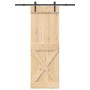 Puerta corredera con herrajes madera maciza de pino 80x210 cm by , Doors - Ref: Foro24-3332749, Price: 175,58 €, Discount: %