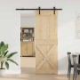 Puerta corredera con herrajes madera maciza de pino 80x210 cm by , Doors - Ref: Foro24-3332749, Price: 175,58 €, Discount: %