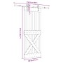 Puerta corredera con herrajes madera maciza de pino 80x210 cm by , Doors - Ref: Foro24-3332749, Price: 175,58 €, Discount: %
